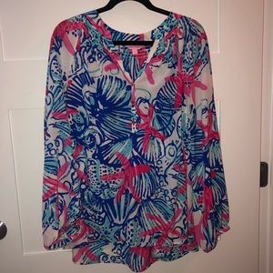 She She Shells Elsa Top Lilly Pulitzer NWOT